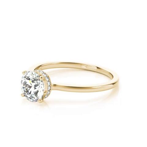 360 degree view of Amelia Hidden Halo Engagement Ring