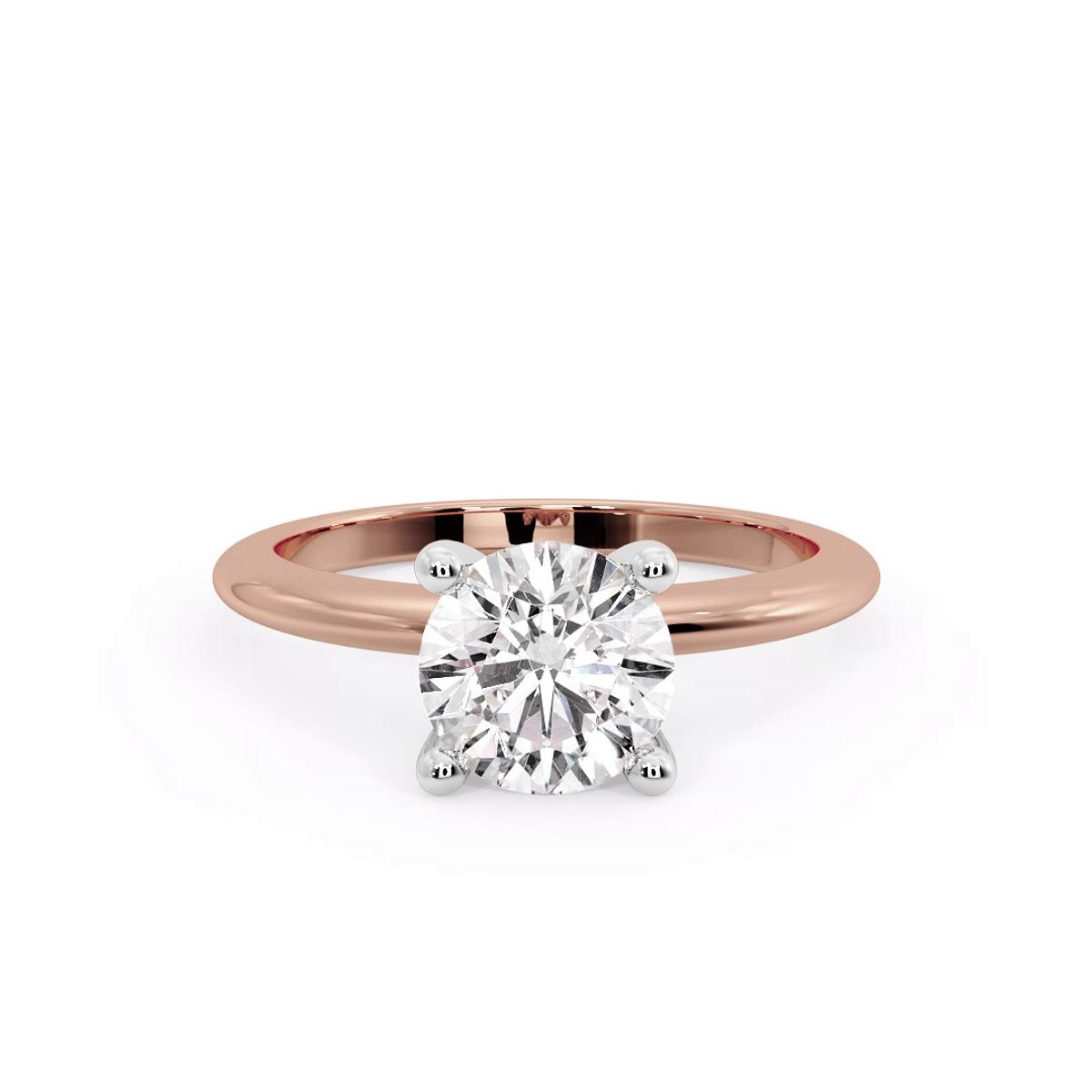 360 degree view of Amber Hidden Halo Engagement Ring