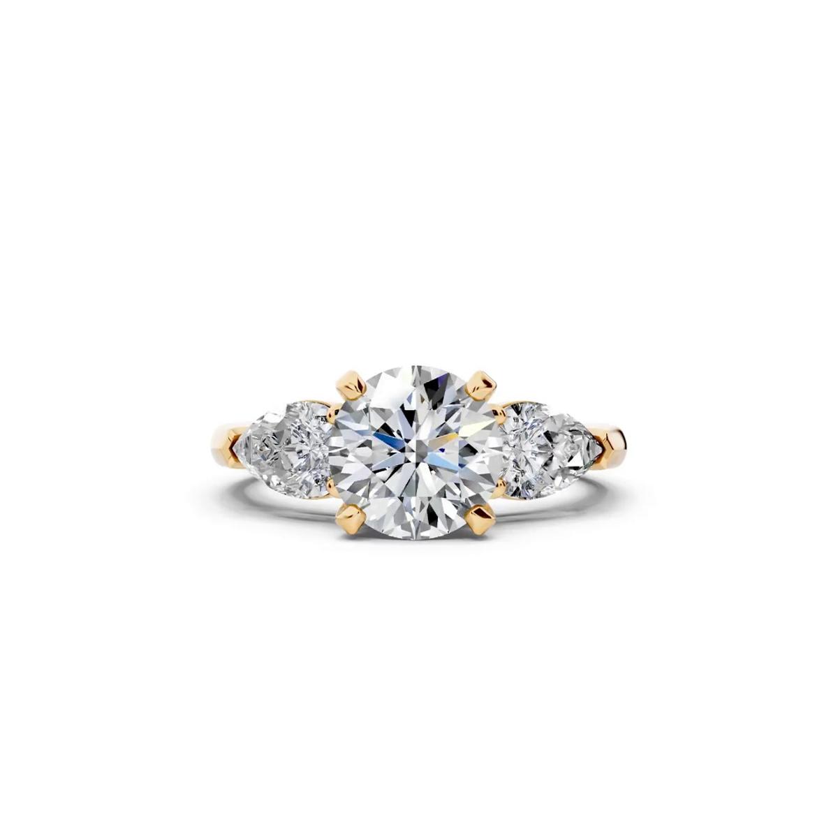 360 degree view of Madison Three-Stone Pear Engagement Ring (1.00 ct. tw.)
