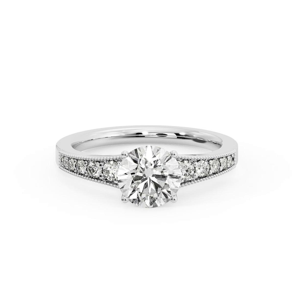 360 degree view of Xiamora Pave Engagement Ring
