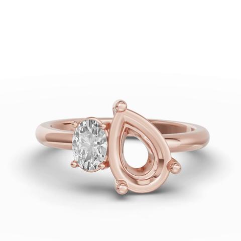 360 degree view of Toi Et Moi Double Oval Lab Diamond Ring (Starting at 1.50 ct. tw.)