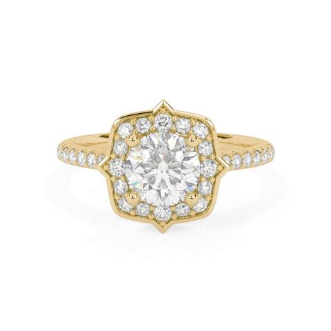 360 degree view of Peyton Halo Engagement Ring
