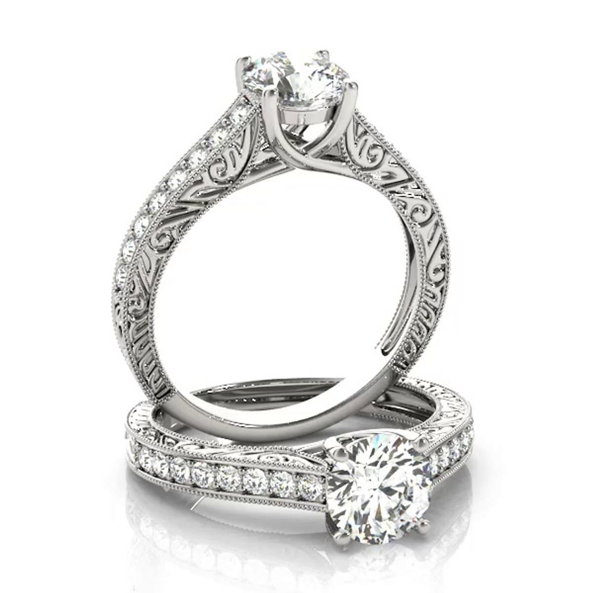360 degree view of Lorelei Vintage Inspired Engagement Ring