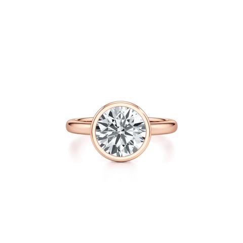 360 degree view of Lucera Bezel Hidden Halo Engagement Ring