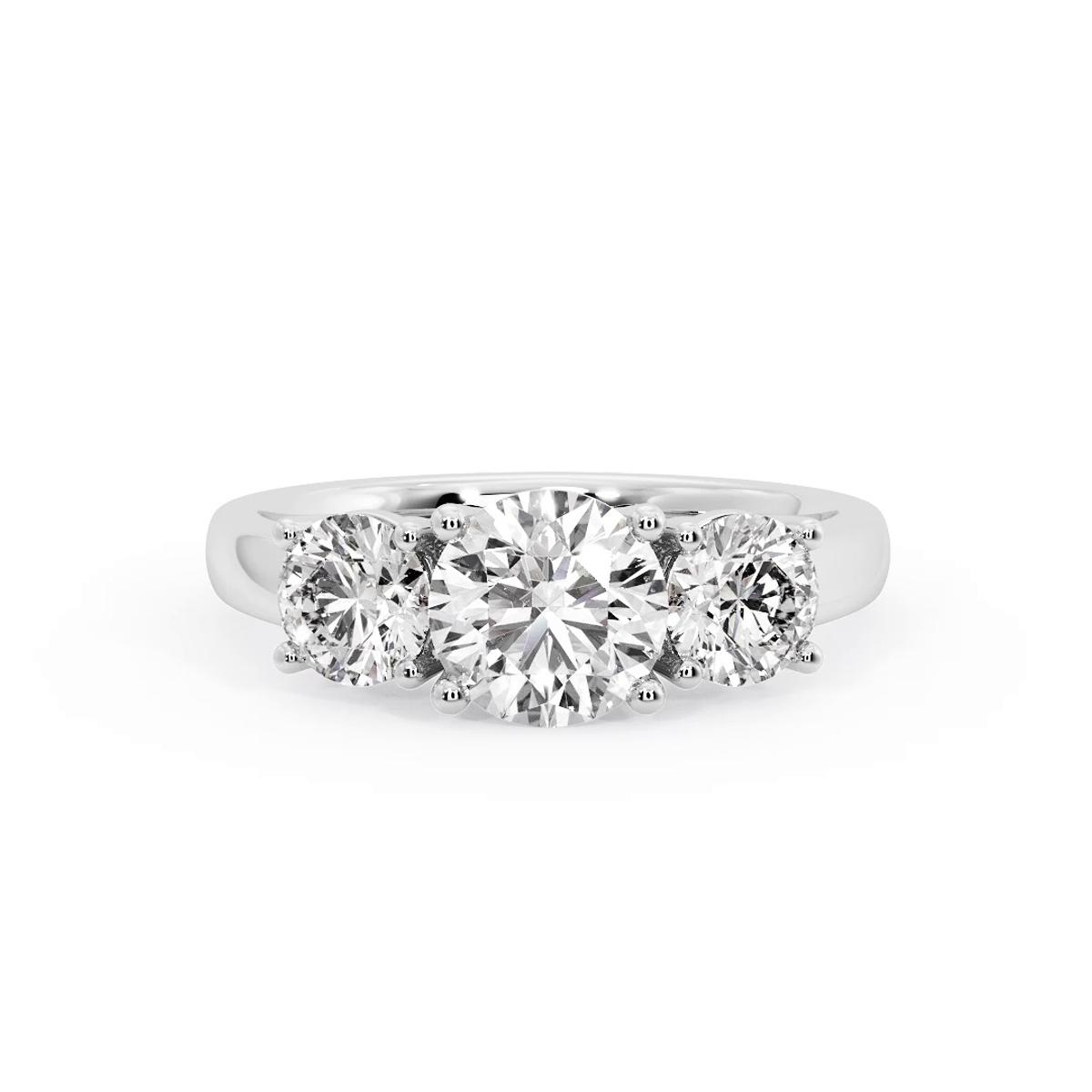 360 degree view of Daleyza Three Stone Engagement Ring