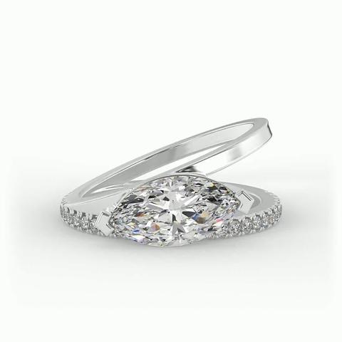 360 degree view of Hattie Split Band Engagement Ring