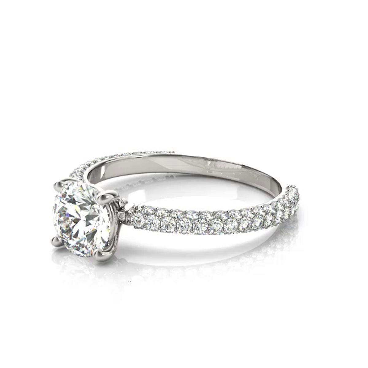 360 degree view of Naomi Pavé Engagement Ring