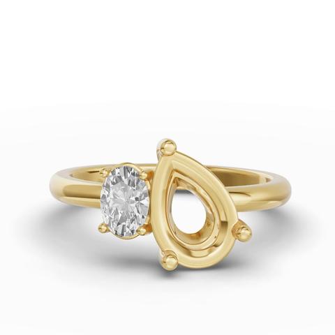 360 degree view of Toi Et Moi Double Oval Lab Diamond Ring (Starting at 1.50 ct. tw.)