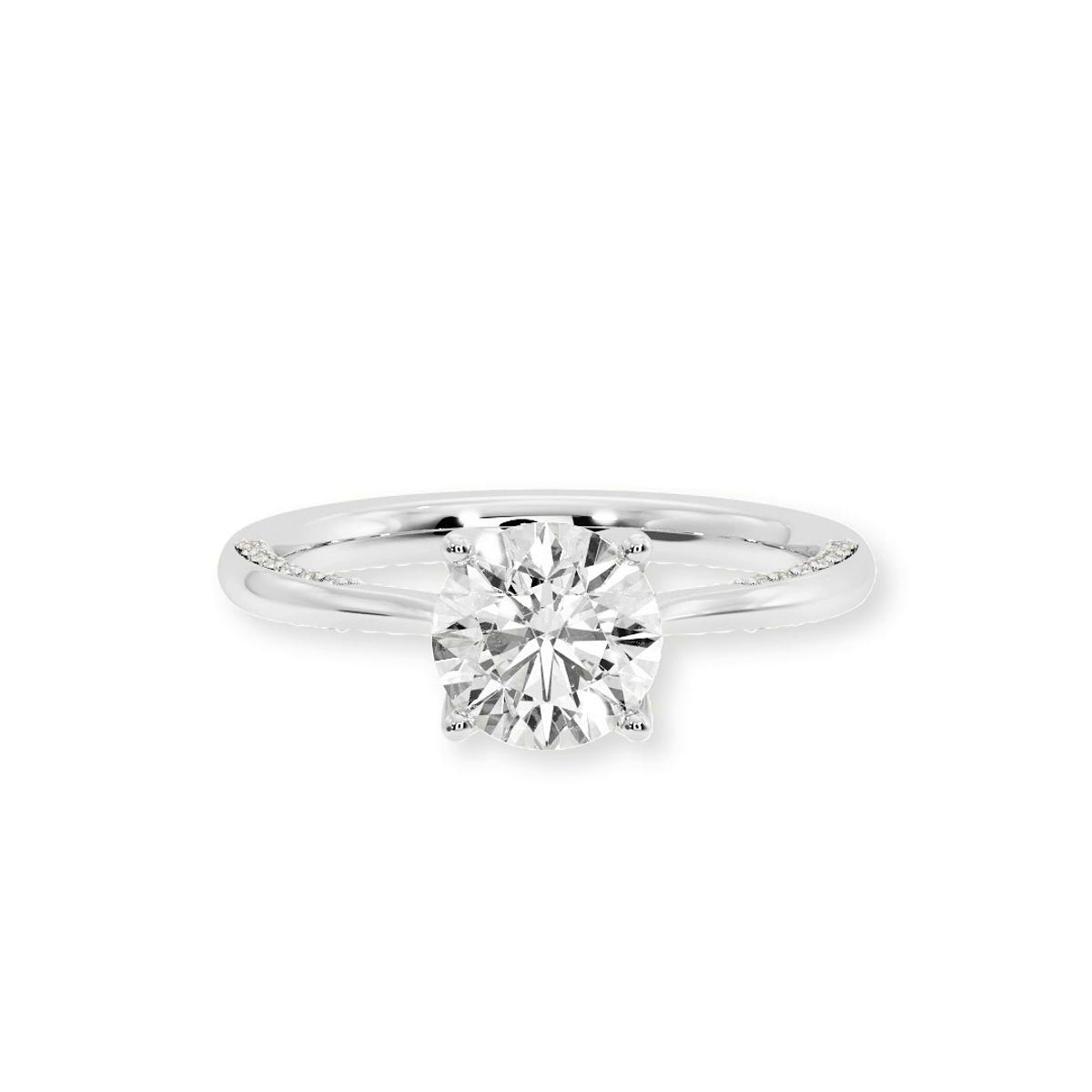 360 degree view of Jazlyn Pavé Collar Engagement Ring