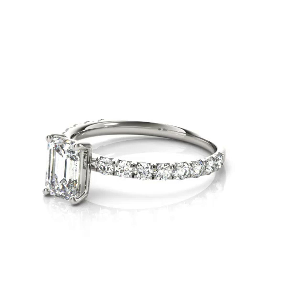 360 degree view of Aileen French Pavé Engagement Ring