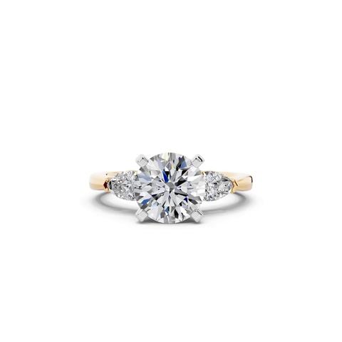 360 degree view of Madison Three-Stone Two-Tone Pear Engagement Ring