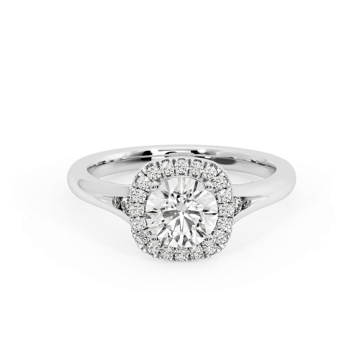360 degree view of Maryam Halo Engagement Ring