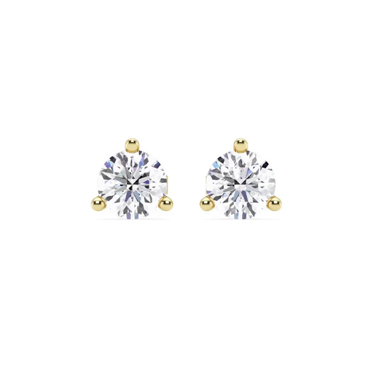 360 degree view of Three-Prong Lab Diamond Martini Earrings (2 ct. tw.)