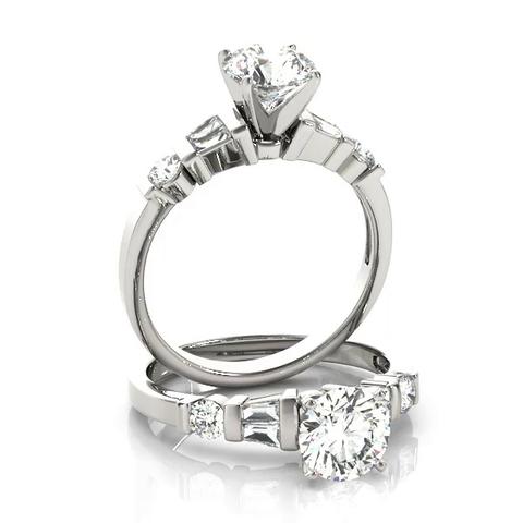 360 degree view of Lorna Baguette Diamond Engagement Ring