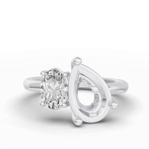 360 degree view of Toi Et Moi Double Oval Lab Diamond Ring (Starting at 3.00 ct. tw.)