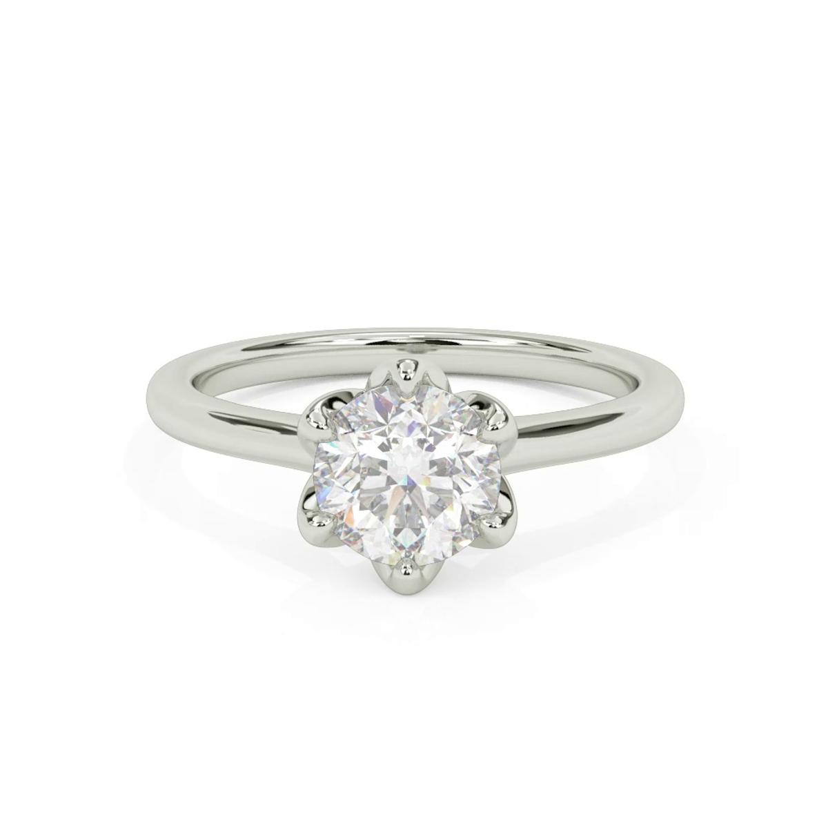 360 degree view of Cherry Petal Cathedral Solitaire Engagement Ring