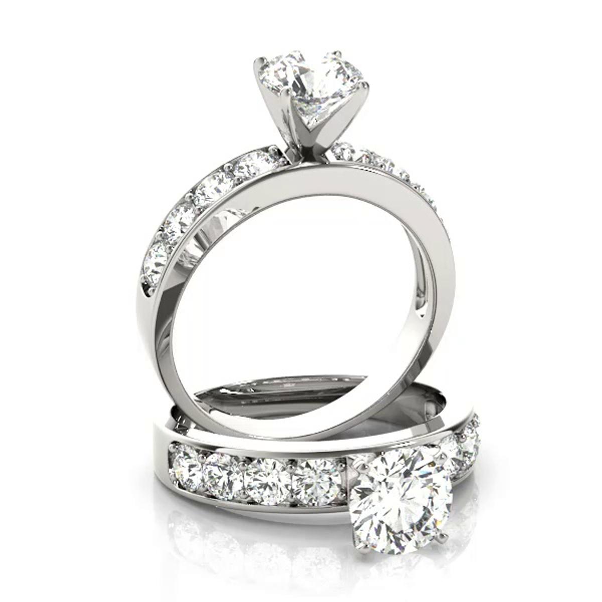 360 degree view of Jelena Channel Diamond Engagement Ring