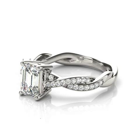 360 degree view of Savannah Diamond Twist Engagement Ring