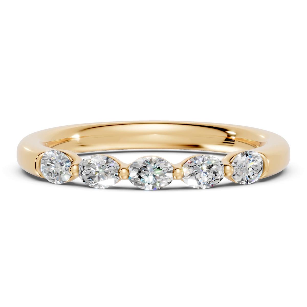 360 degree view of Oval Five-Stone Lab Diamond Band (0.50 ct. tw.)