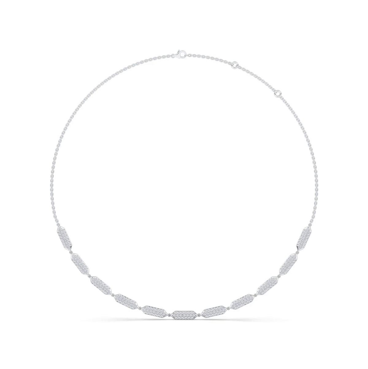 360 degree view of Corza Pavé Link Lab Diamond Necklace by Christian Siriano