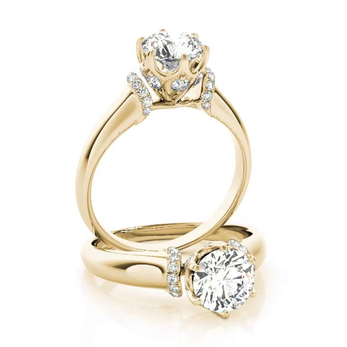 360 degree view of Cheyenne 6 Prong Diamond Engagement Ring