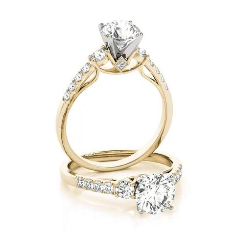 360 degree view of Emeline Single Row Diamond Engagement Ring