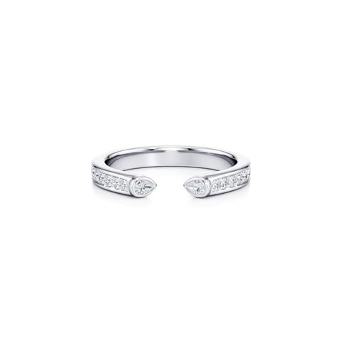 360 degree view of Lucera Bezel Pavé Lab Diamond Open Band