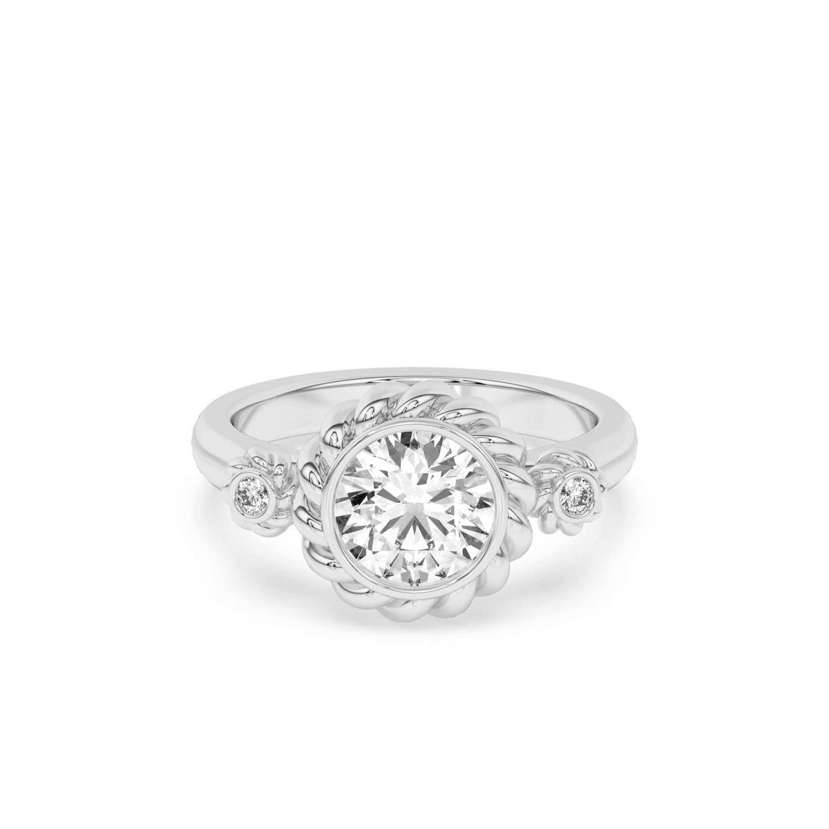 360 degree view of Bijou Rope Halo Engagement Ring