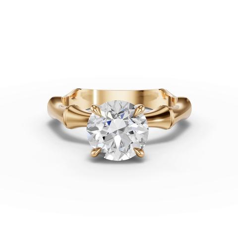 360 degree view of Bamboo Lab Diamond Hidden Halo Engagement Ring