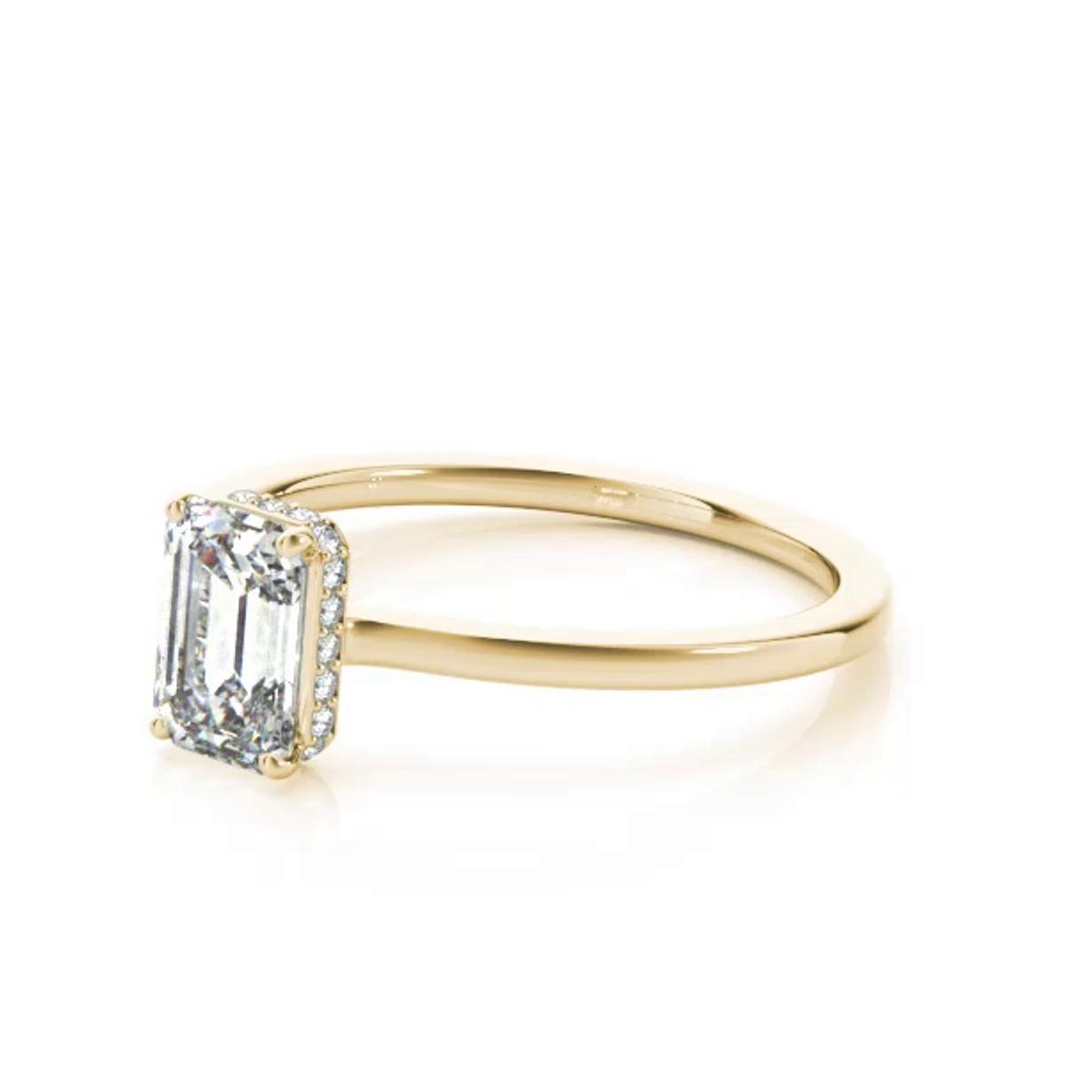 360 degree view of Dionne Hidden Halo Engagement Ring