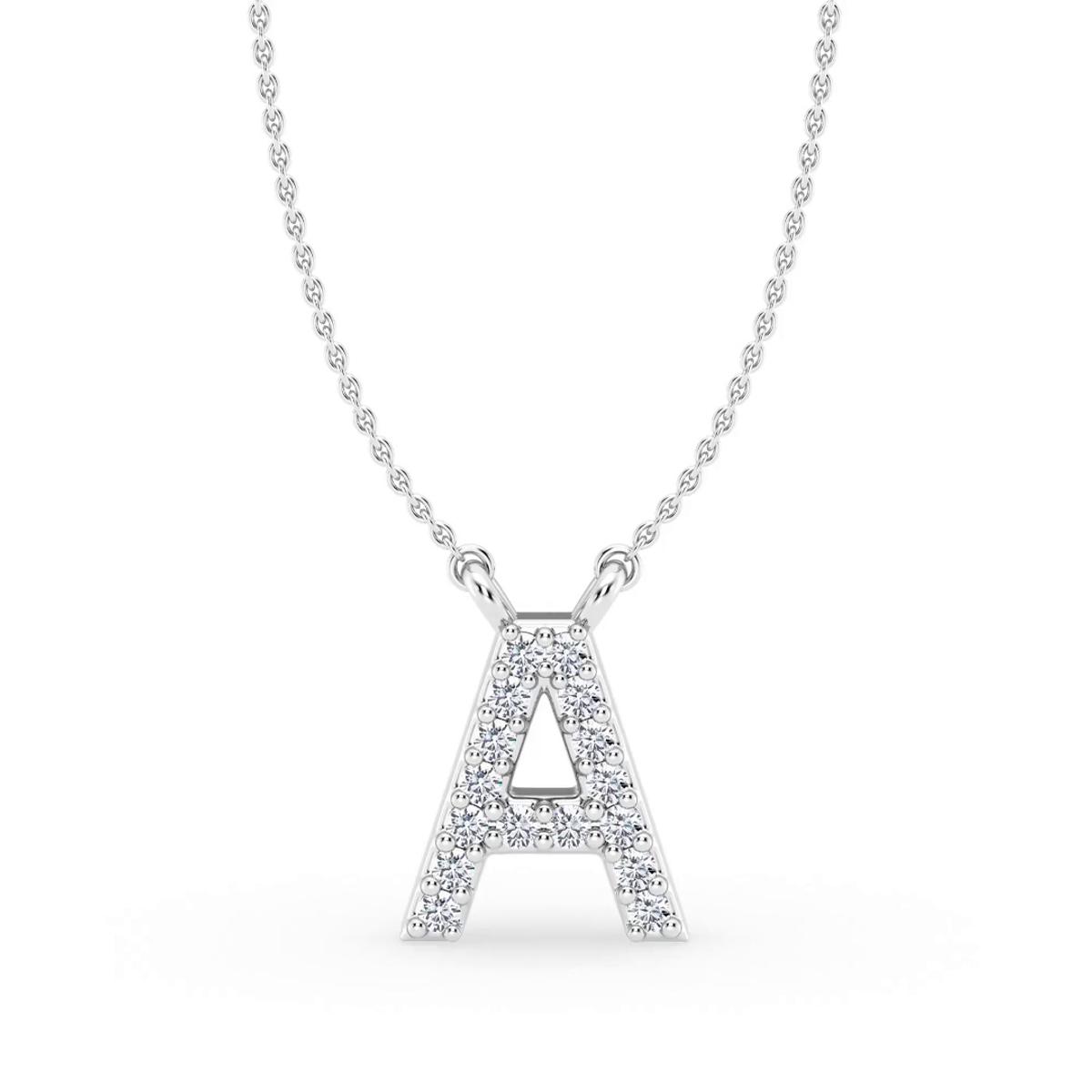 360 degree view of Lab Diamond Initial Necklace – A