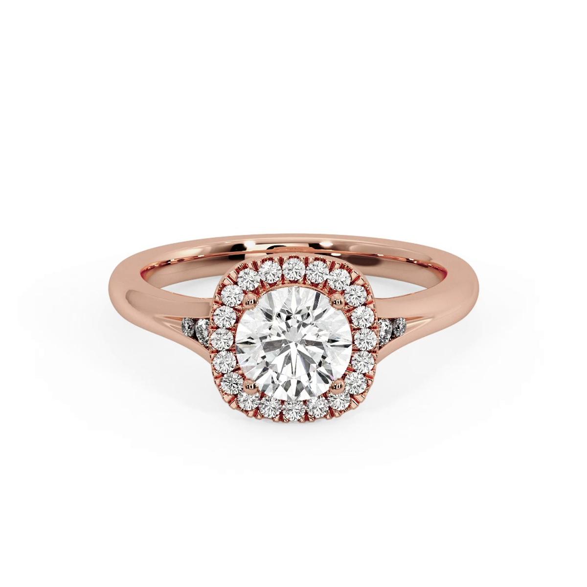 360 degree view of Maryam Halo Engagement Ring