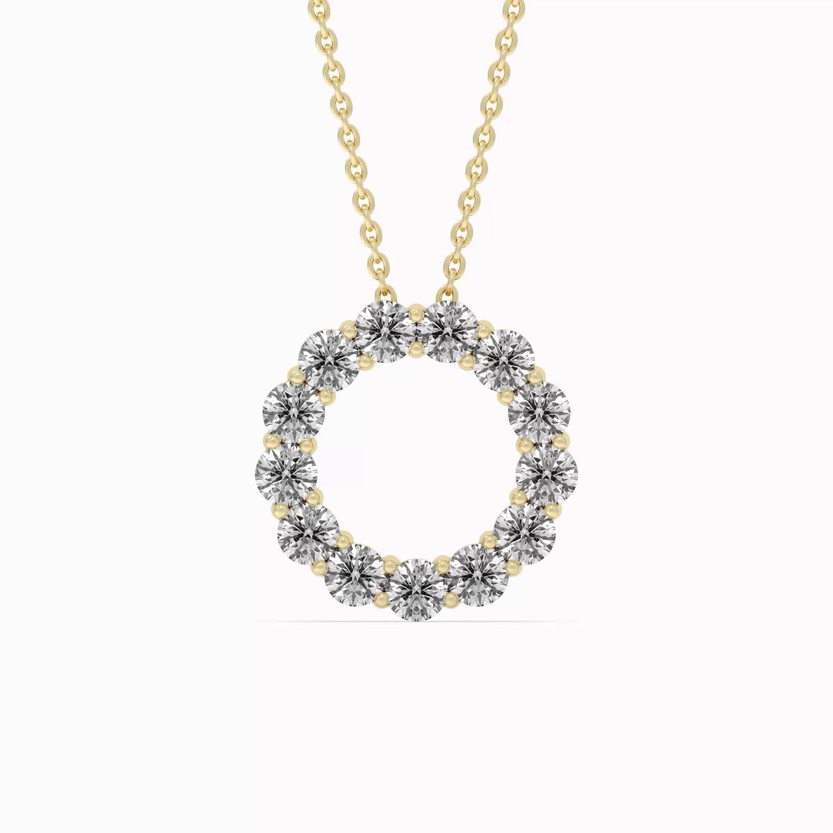 360 degree view of Circle Lab Diamond Vermeil Necklace (1.00 ct. tw.)