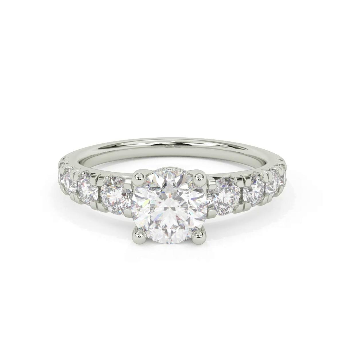 360 degree view of Trixie Hidden Halo Engagement Ring
