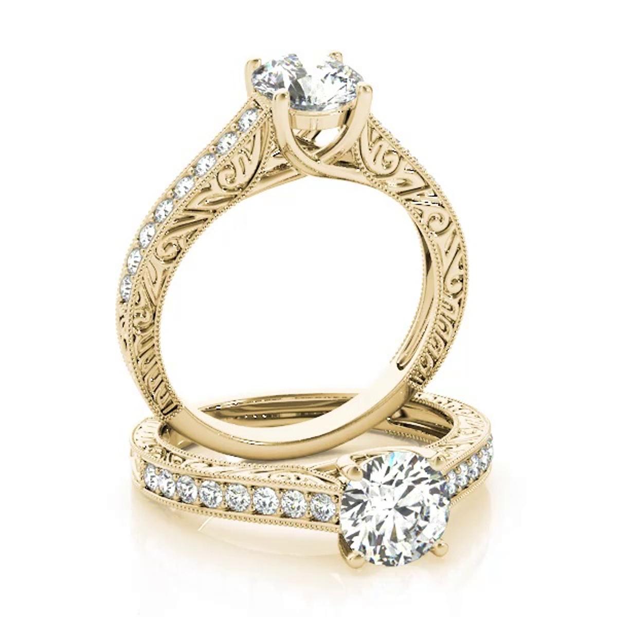 360 degree view of Lorelei Vintage Inspired Engagement Ring