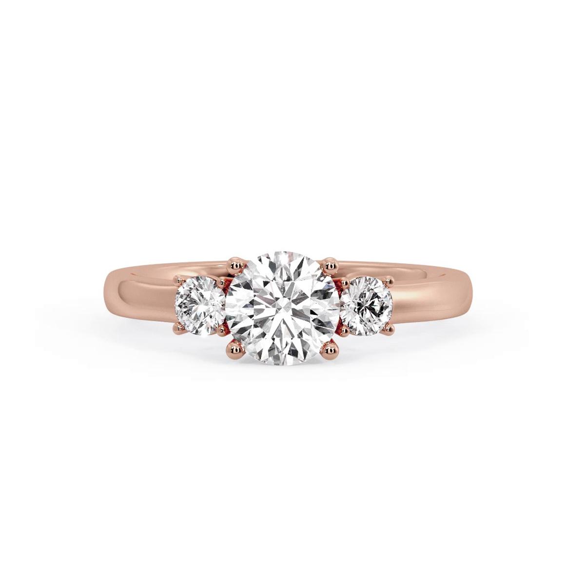 360 degree view of Hallie Three Stone Engagement Ring