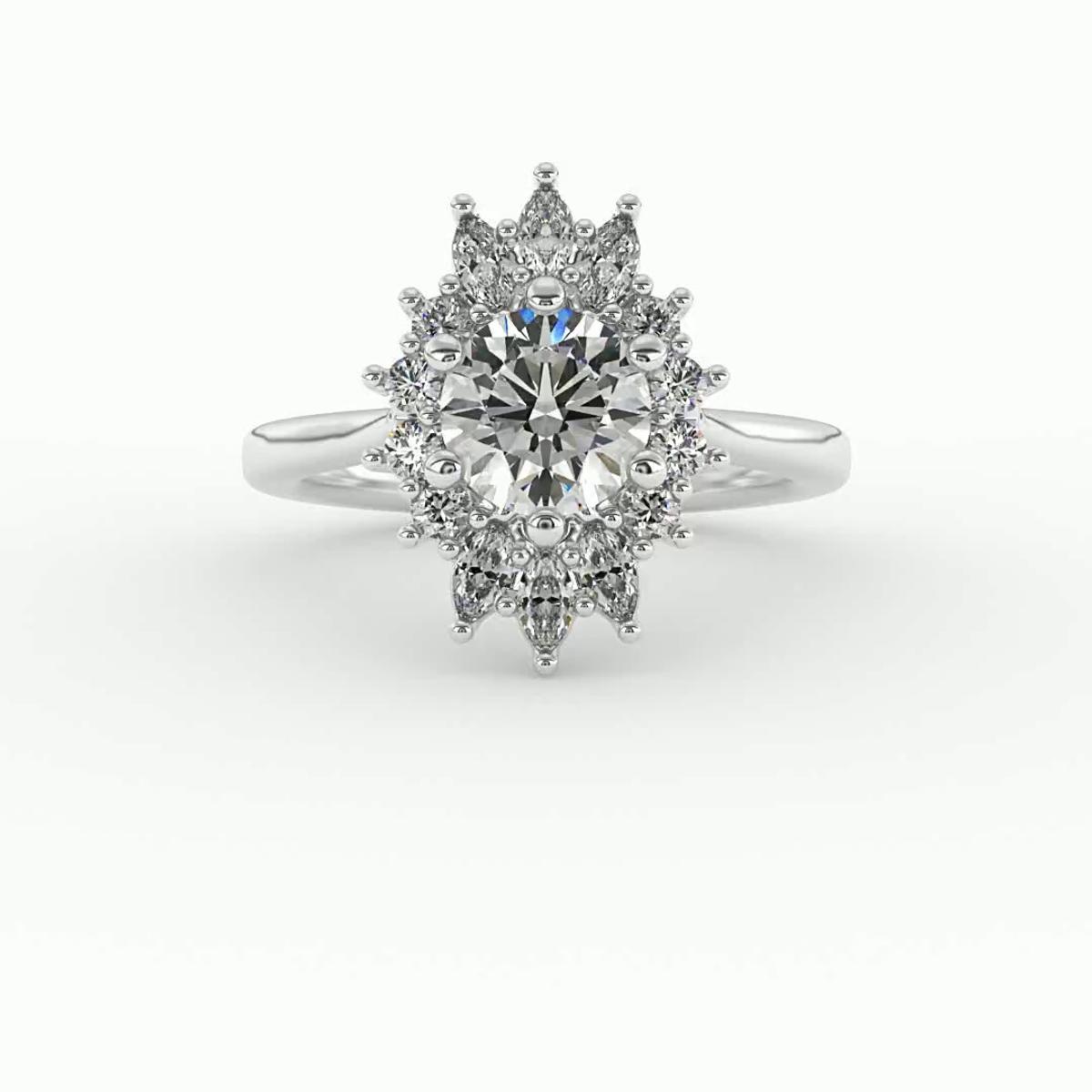 360 degree view of Talia Celestial Halo Engagement Ring
