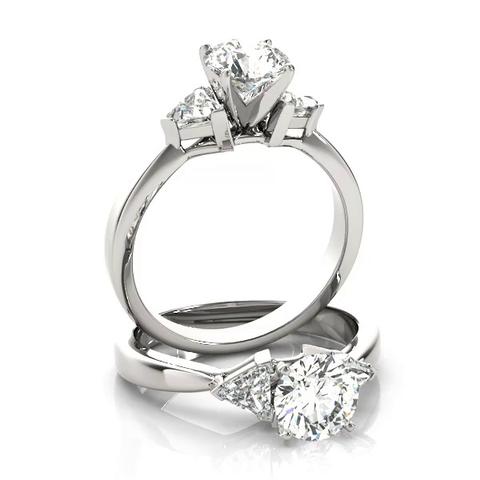 360 degree view of Milana Three Stone Engagement Ring