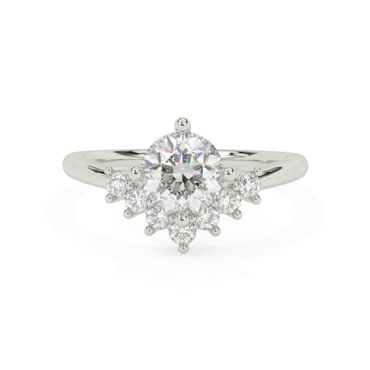 360 degree view of Lexi Diamond Chevron Engagement Ring