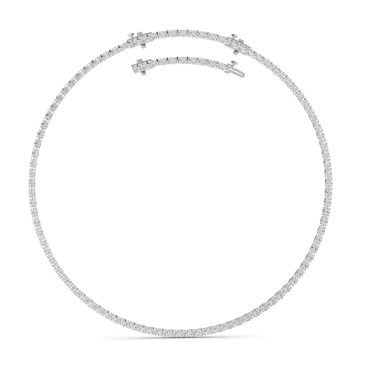 360 degree view of Adjustable Oval Lab Diamond Eternity Necklace (19.00 ct. tw.)