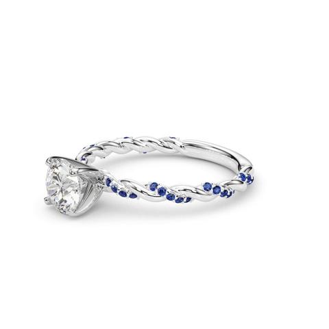 360 degree view of Freya Lab Sapphire Twist Engagement Ring