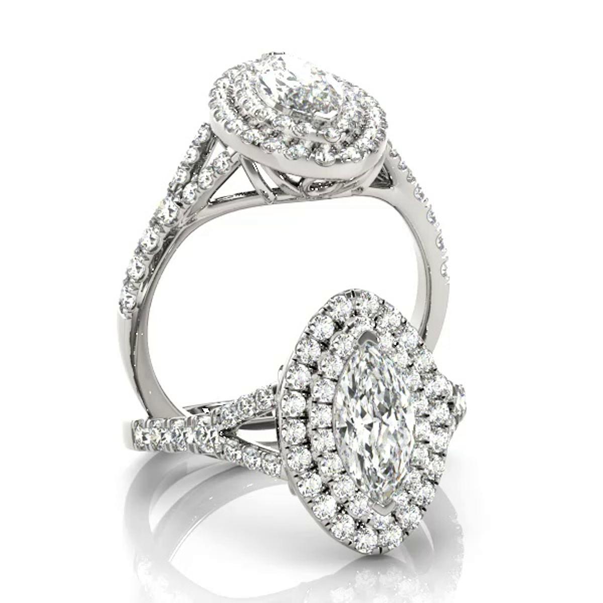 360 degree view of Gwendolyn Halo Engagement Ring