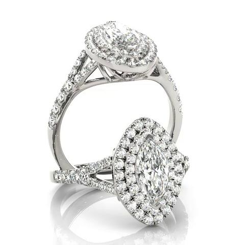 360 degree view of Gwendolyn Halo Engagement Ring