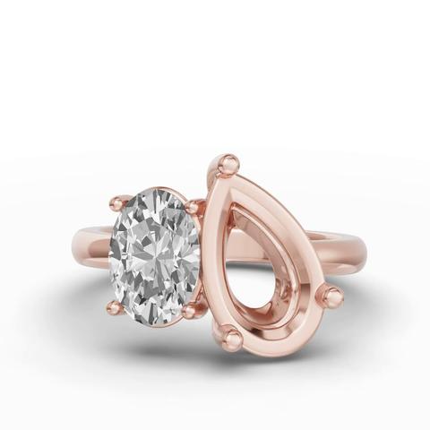 360 degree view of Toi Et Moi Double Oval Lab Diamond Ring (Starting at 5.00 ct. tw.)
