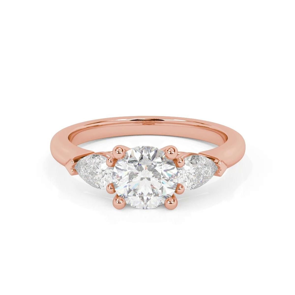 360 degree view of Georgina Pear Three-Stone Engagement Ring (.50 ct. tw.)
