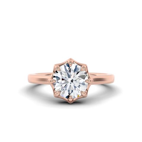 360 degree view of Octave Scalloped Engagement Ring by Christian Siriano