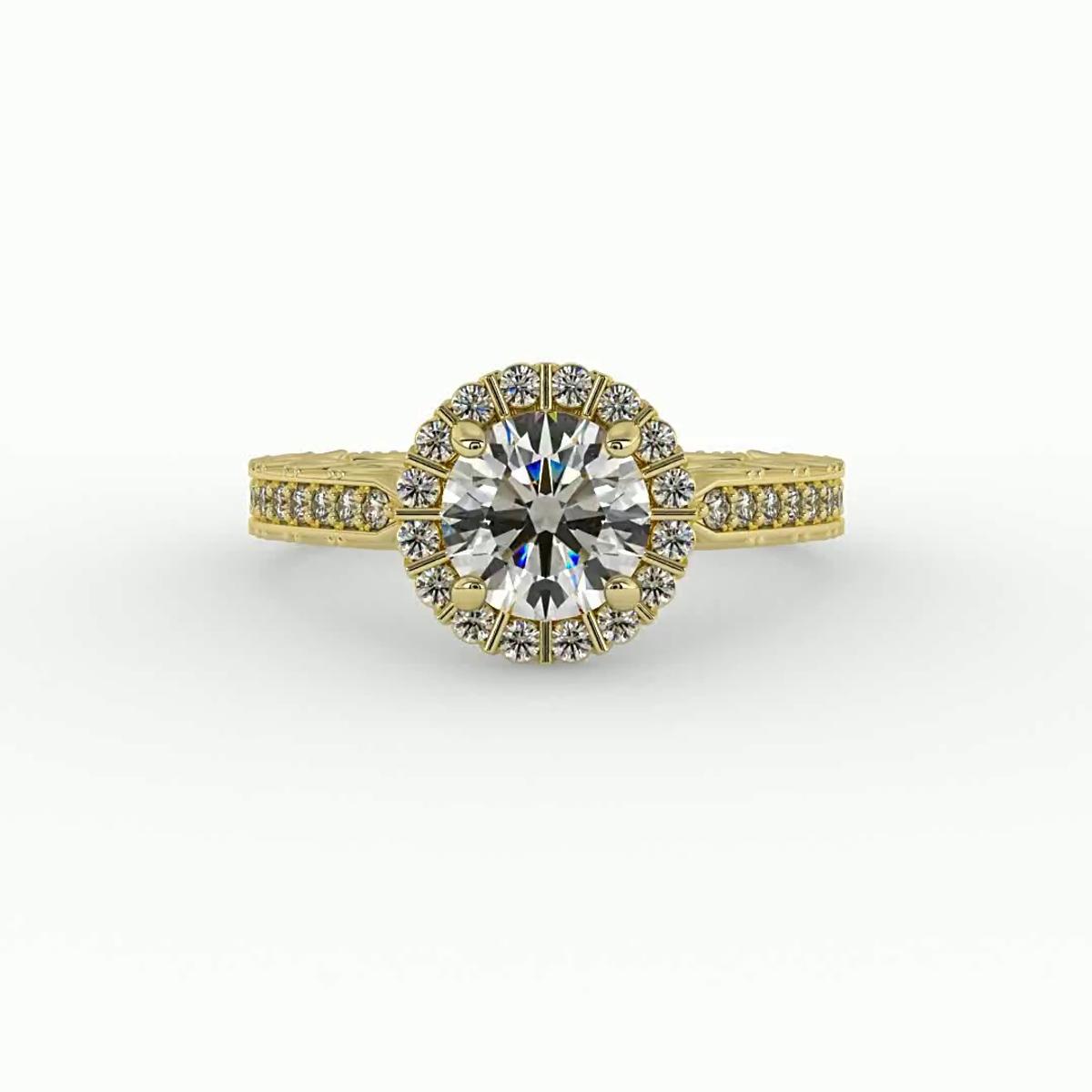 360 degree view of Sutton Halo Engagement Ring
