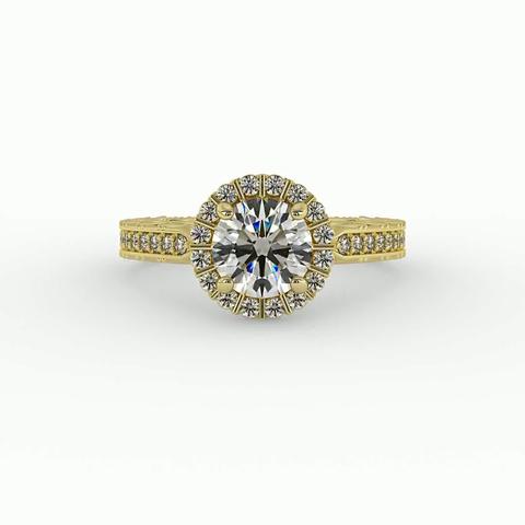 360 degree view of Sutton Halo Engagement Ring
