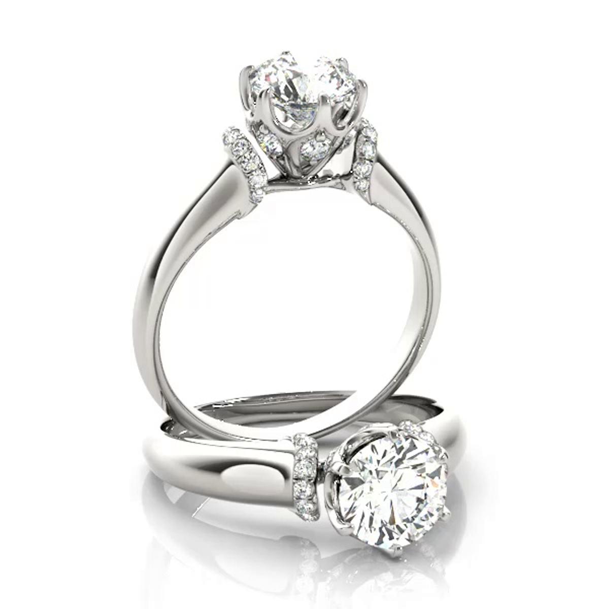 360 degree view of Cheyenne 6 Prong Diamond Engagement Ring