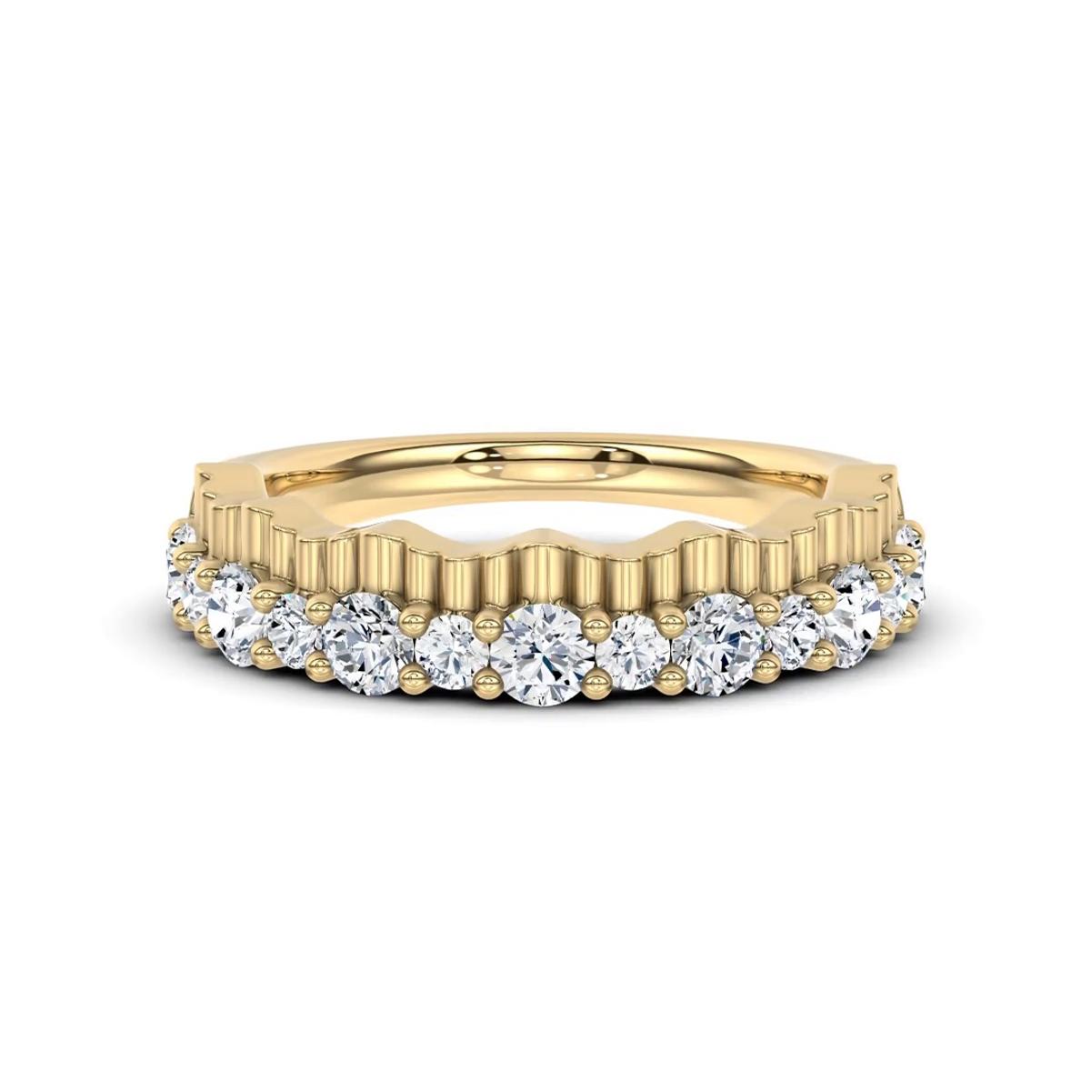 360 degree view of Scalloped Pavé Lab Diamond Band (1.00 ct. tw.)
